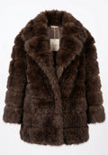 Cabras Fur Coat — Brown
