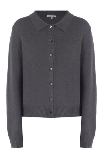 Graphite Button-Front Knit Cardigan - view 1