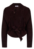 Jesi Suede Jacket — Burgundy