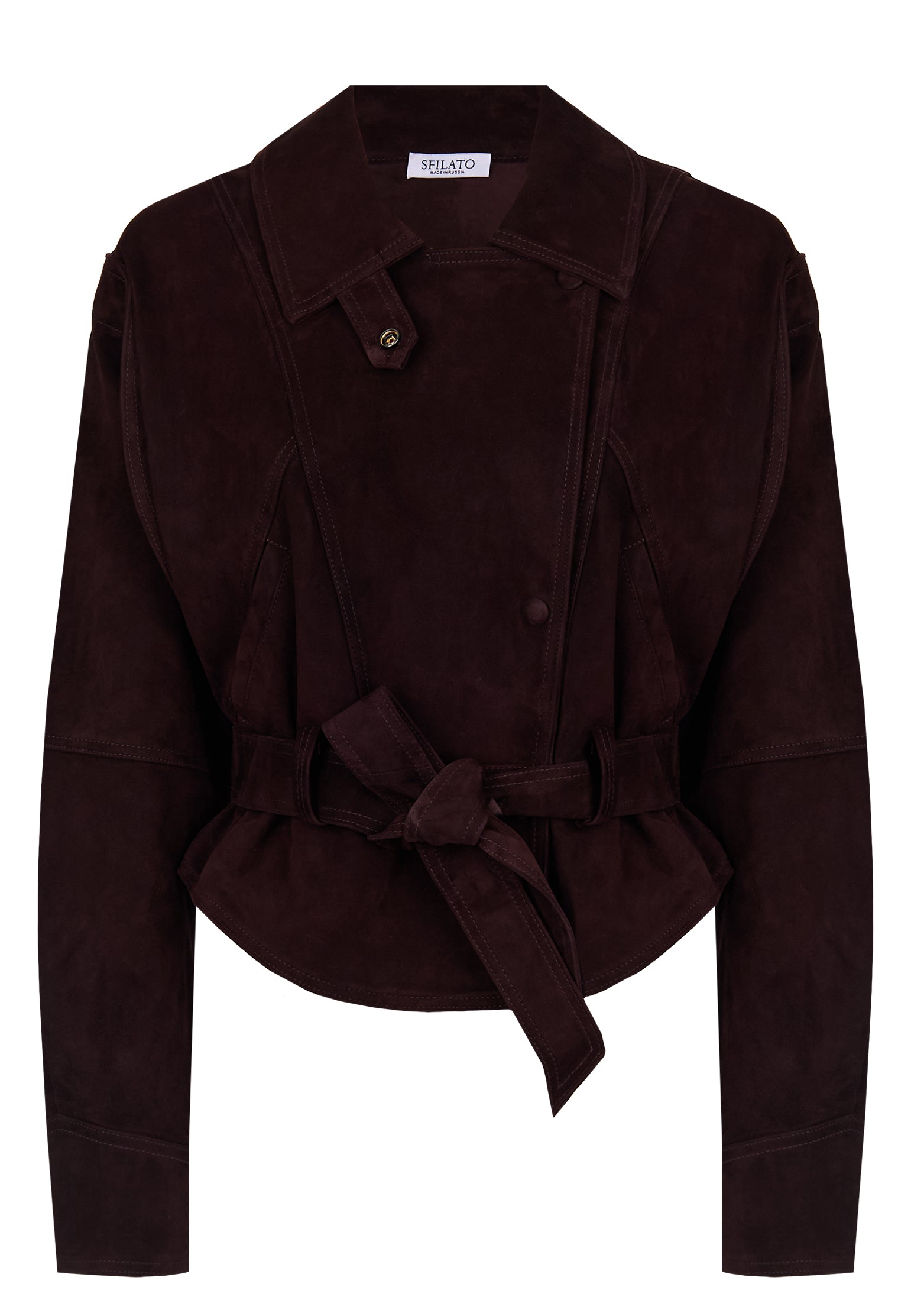Jesi Suede Jacket — Burgundy