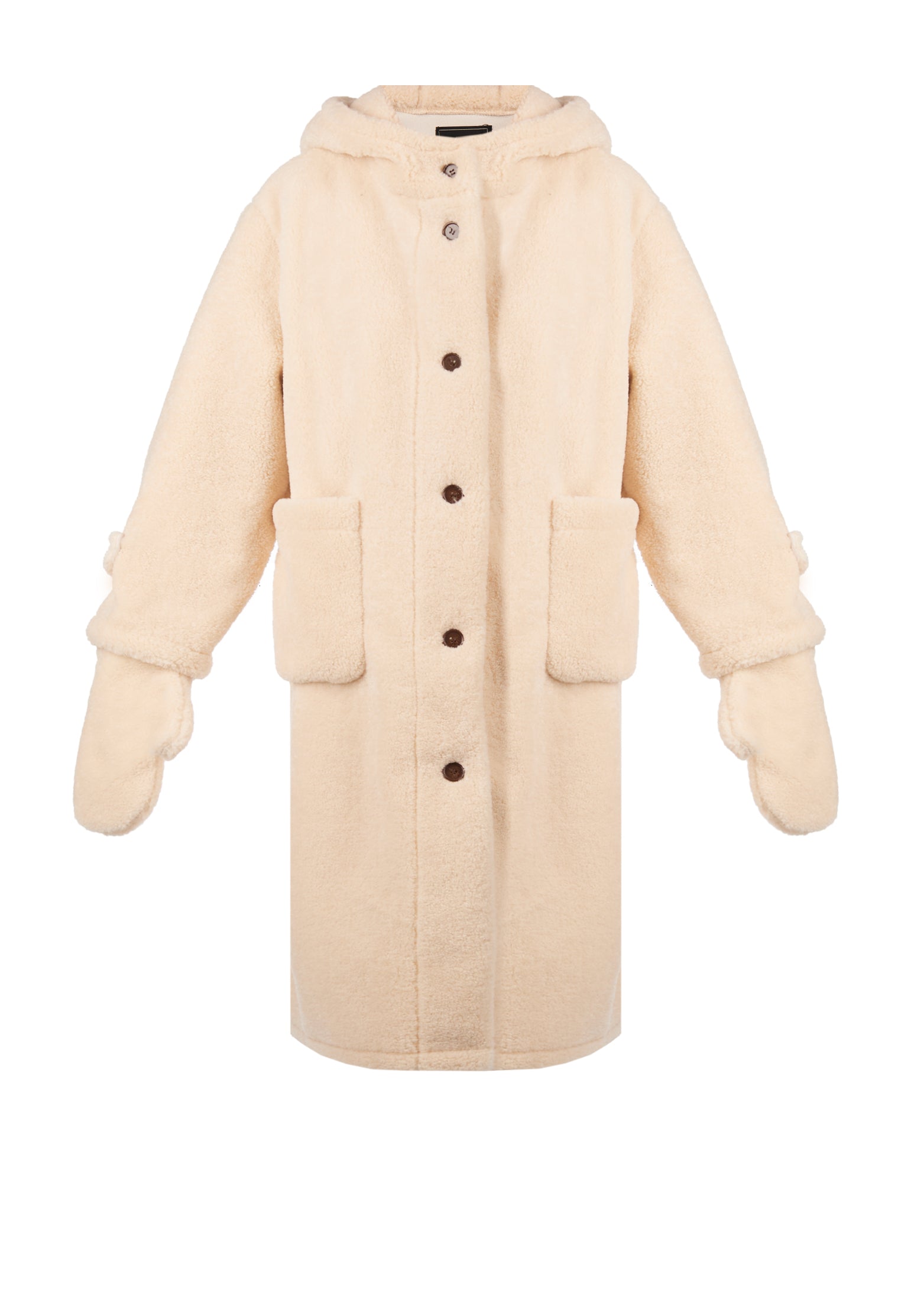 Fabbri Shearling Coat — Ivory