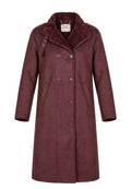 Cabella Shearling Coat — Burgundy