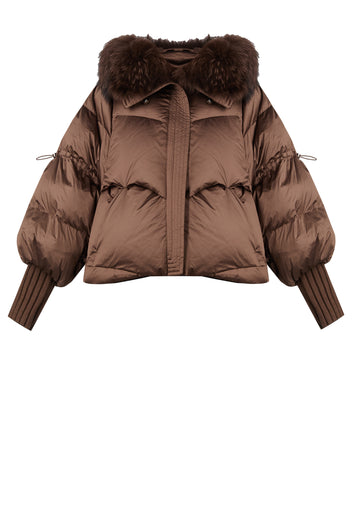 Ocre Down Jacket — Brown