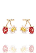 Alfonsine Earrings — Red