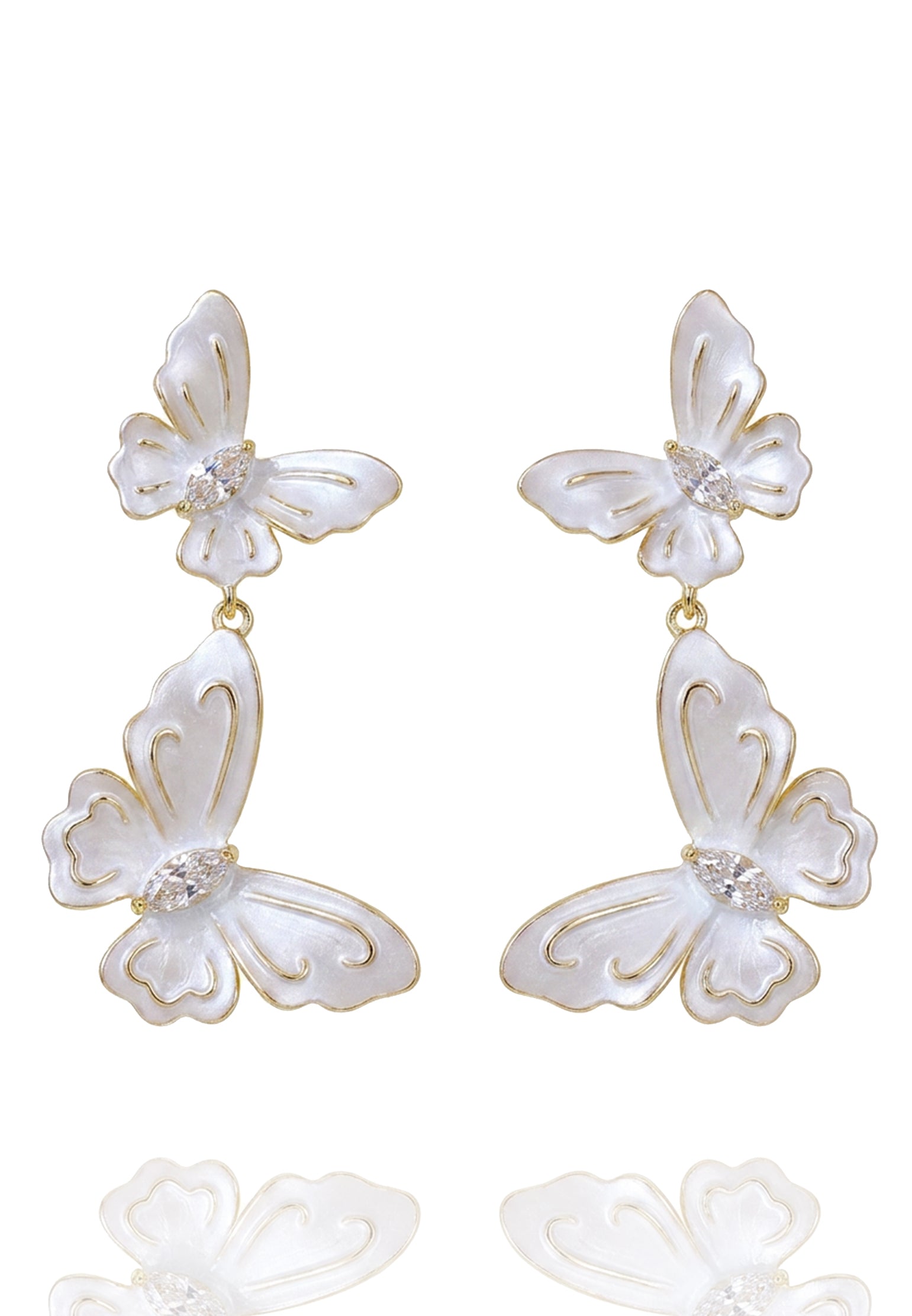Alseno Earrings — White