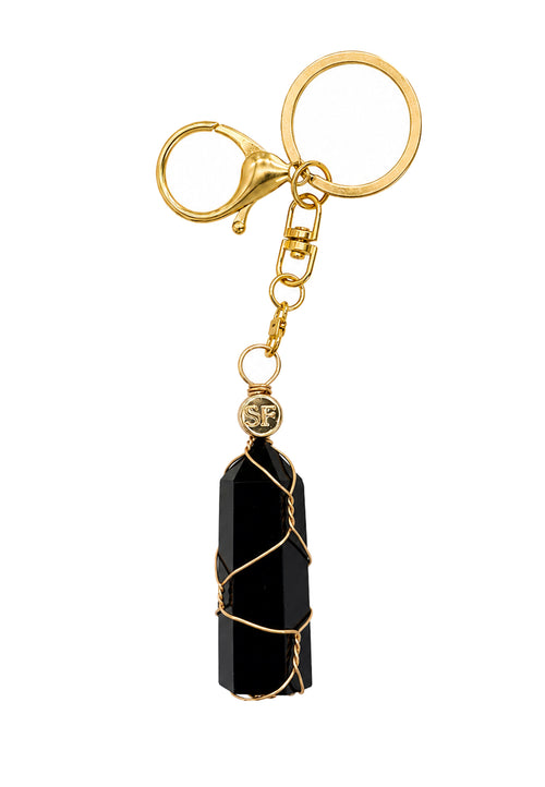 Alessandria Crystal Charm — Black