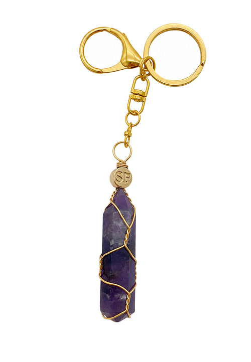 Alessandria Crystal Charm — Purple
