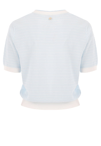 Sky Short-Sleeve Pocket Knit Cardigan - view 3