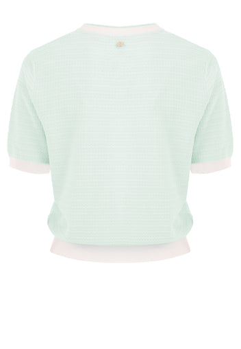 Mint Short-Sleeve Pocket Knit Cardigan - view 3