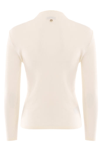 Ivory Fine-Knit Turtleneck - view 3