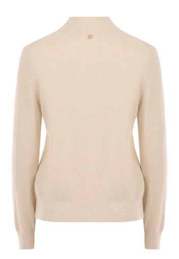 Cream Fine-Knit Turtleneck - view 3