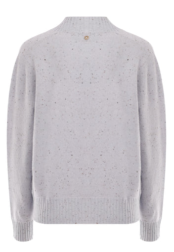 Silver Fuzzy Knit Sweater - view 2