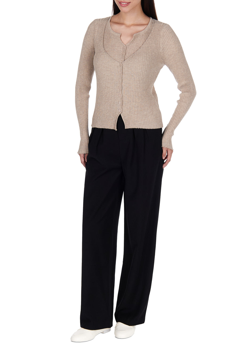 Brown Sfilato pullover - view 3
