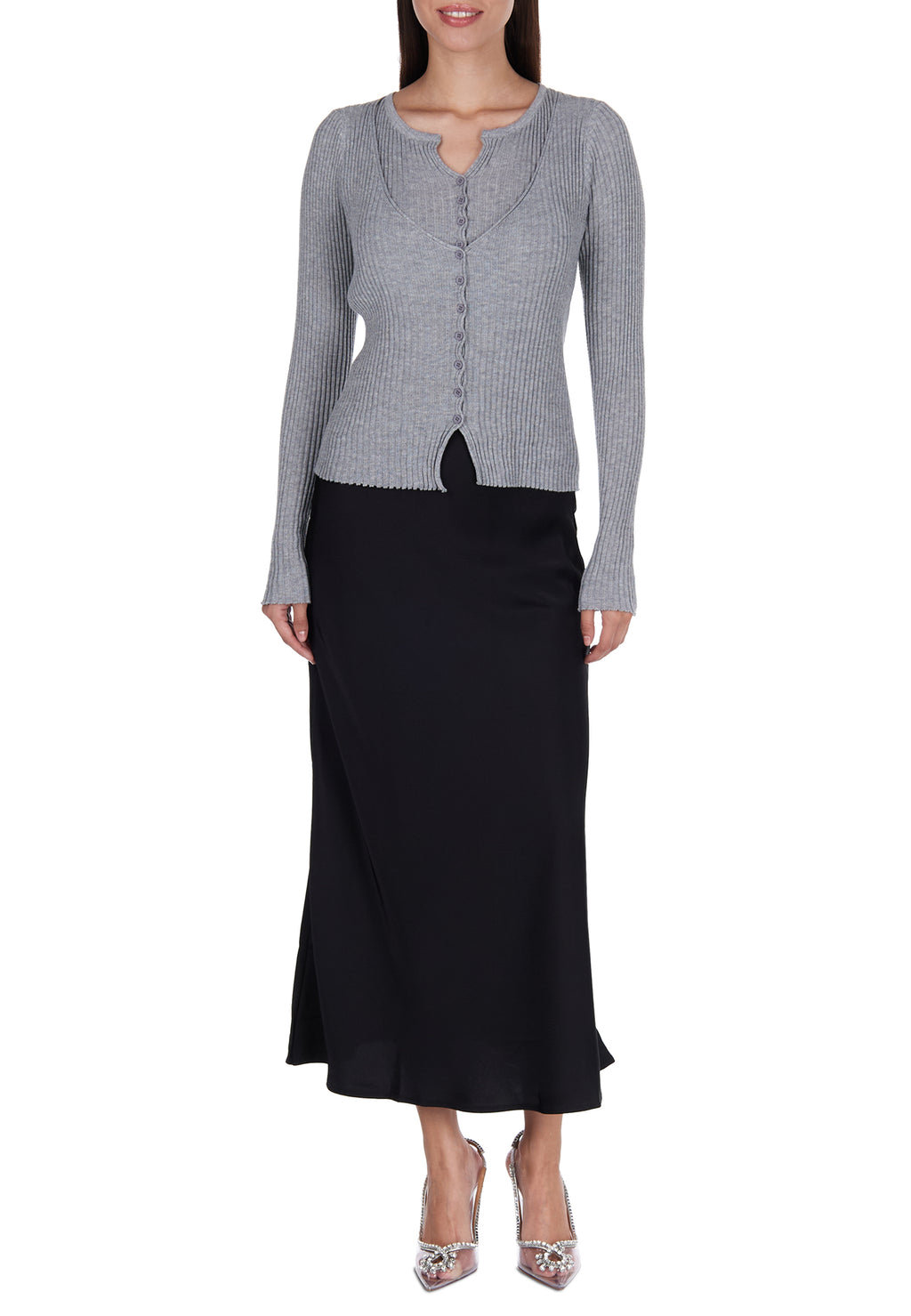 Gray Sfilato pullover - view 3