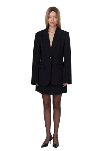 Black Tailored Mini Skirt - view 3