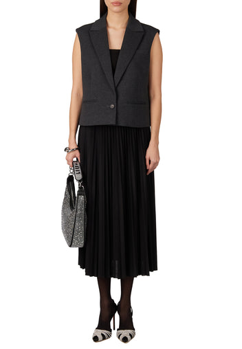 Black Sfilato pleated skirt - view 2
