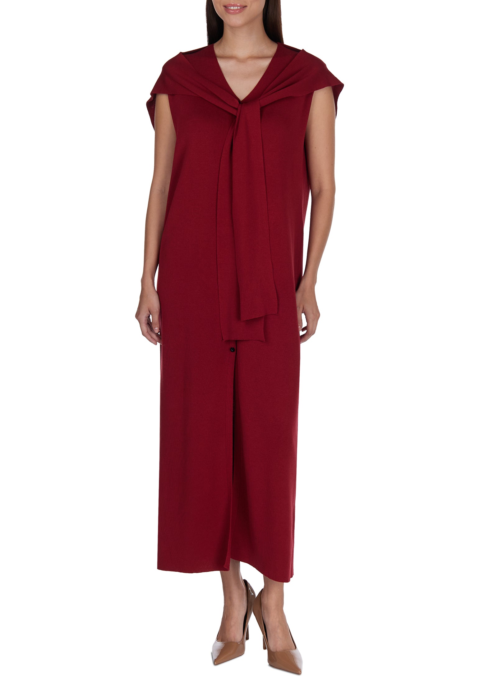 Black and Burgundy Sfilato dress - view 3
