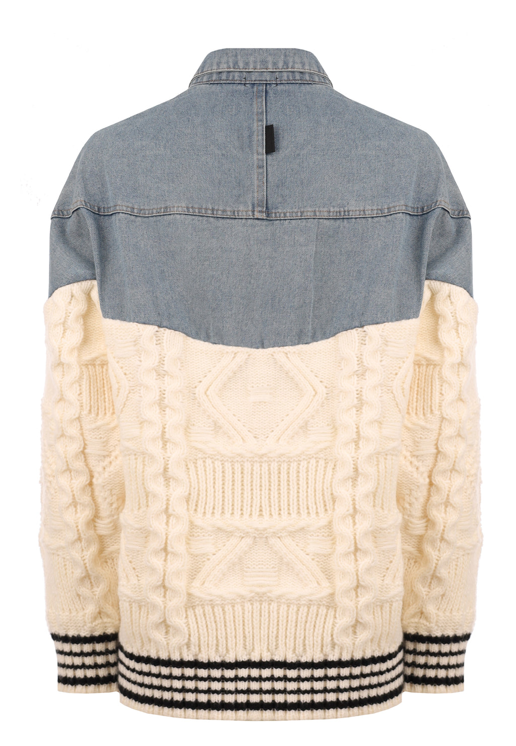 Multicolor Sfilato denim jacket - view 3