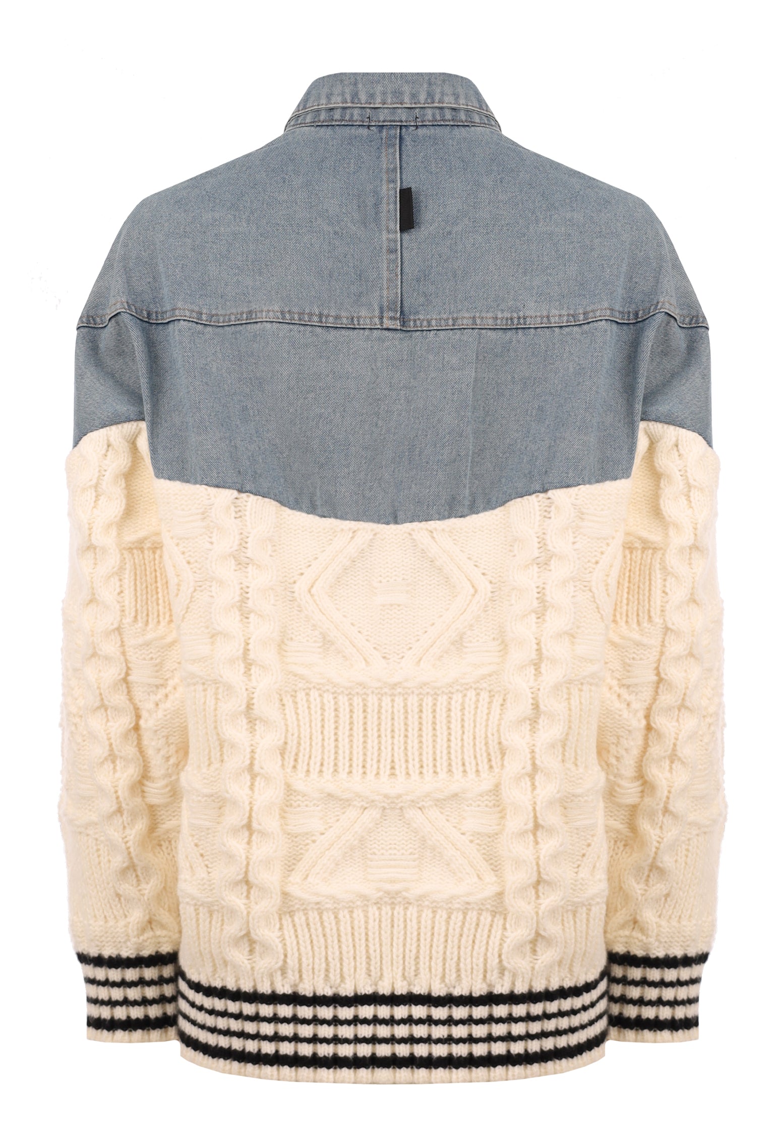 Multicolor Sfilato denim jacket - view 3