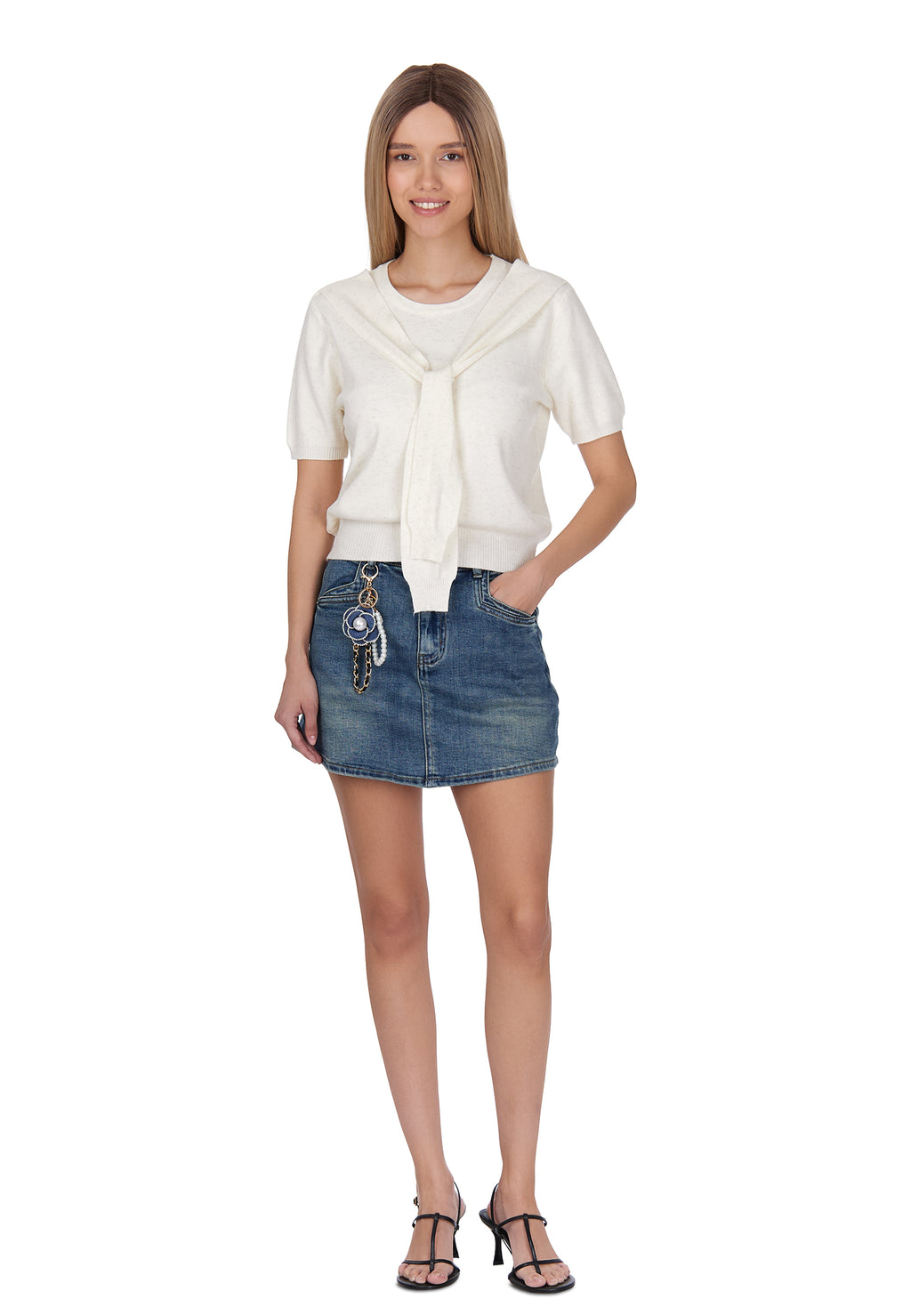 White Sfilato pullover - view 2