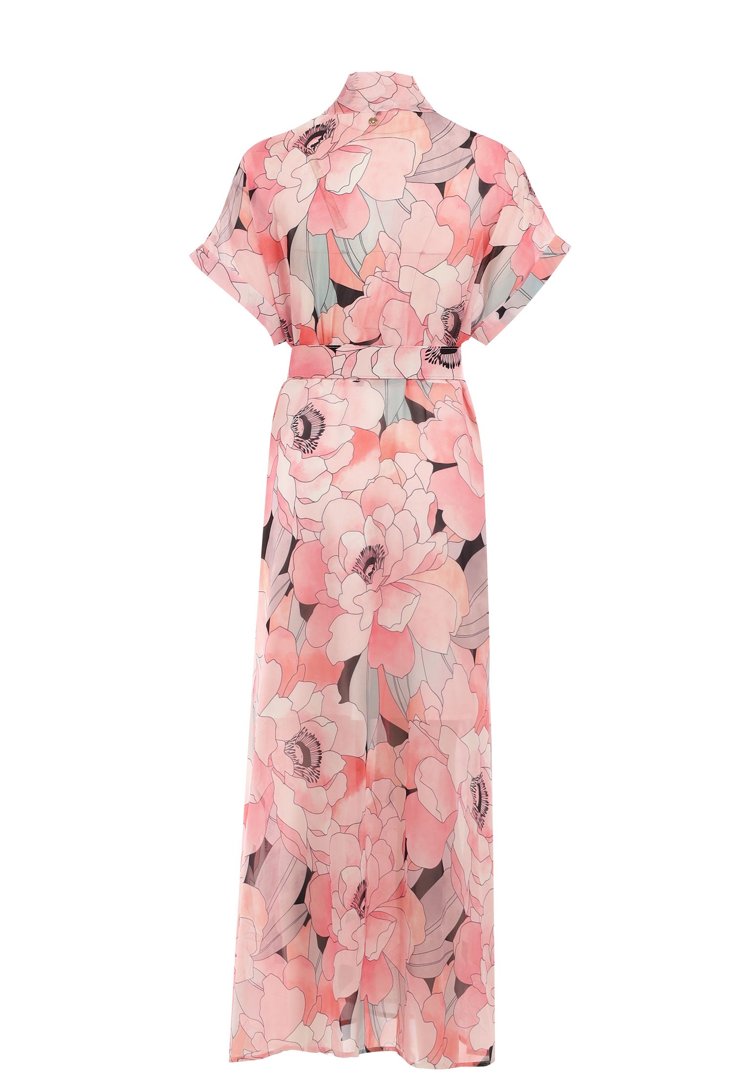 Pink Floral Shirt Dress | Sfilato