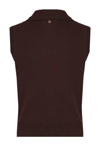 Burgundy Sfilato vest - view 3