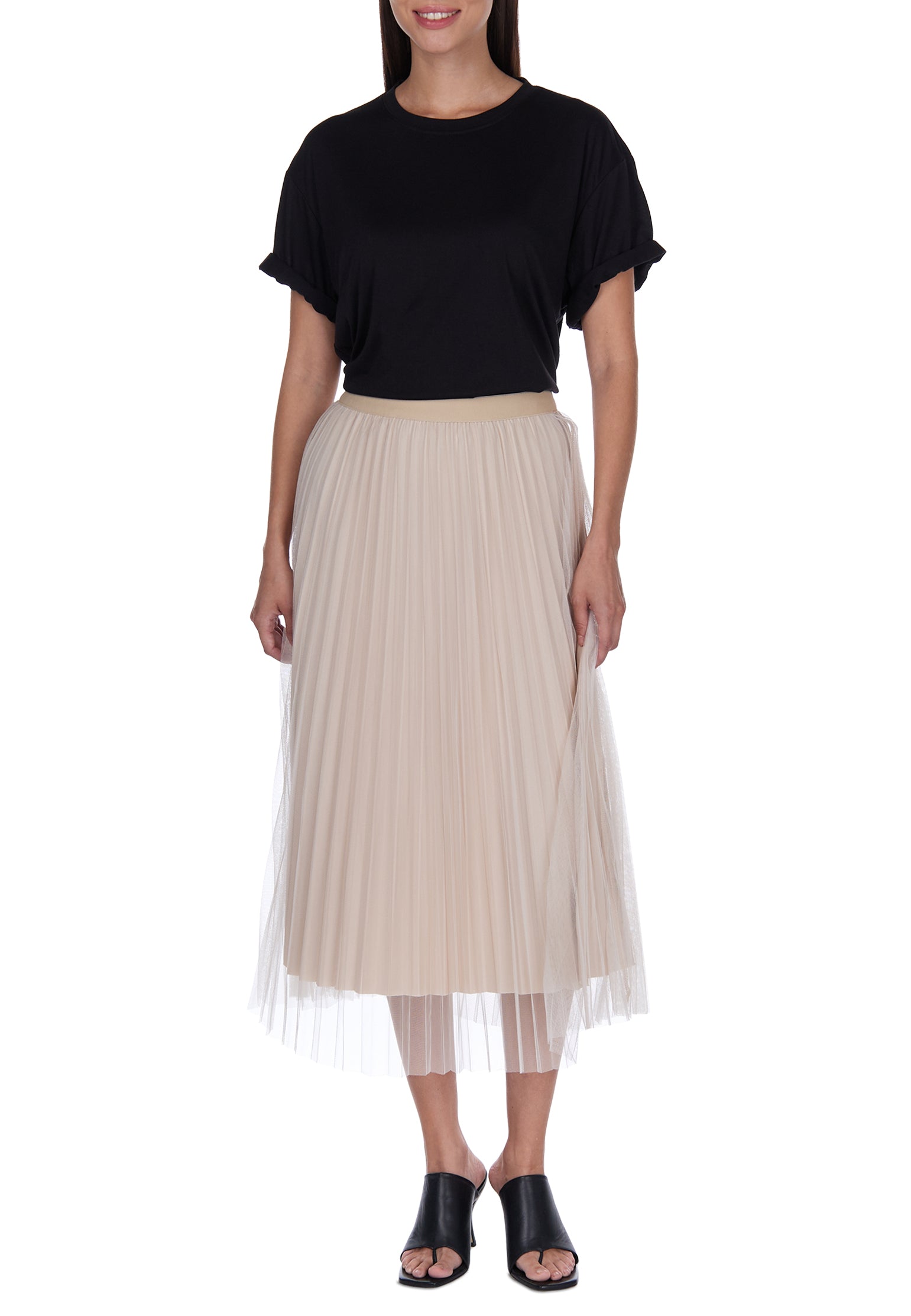 Gray Sfilato tulle skirt - view 2
