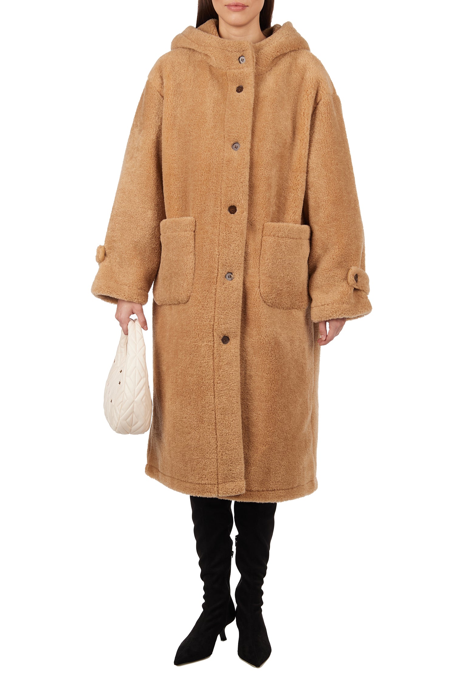 Brown Sfilato sheepskin coat - view 2