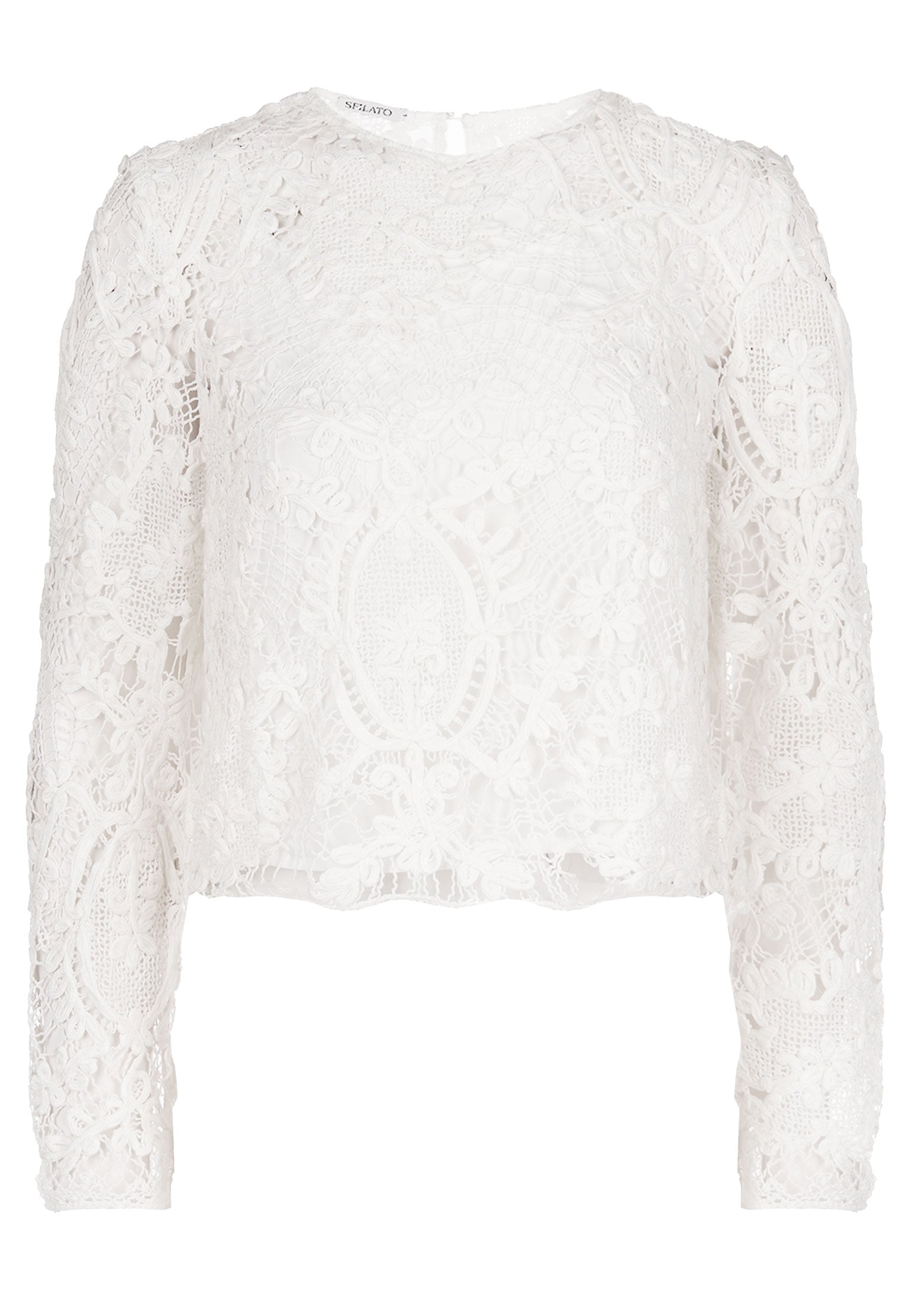 Gray and White Sfilato blouse - view 1