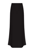 Black Satin Bias Midi Skirt - view 1