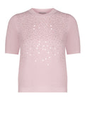 Pink Embellished Short-Sleeve Knit Tee - view 1