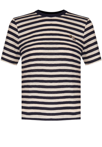 Navy Stripe Crewneck T-Shirt - view 1