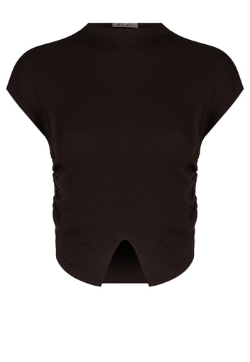 Black Sfilato short sleeve top - view 1