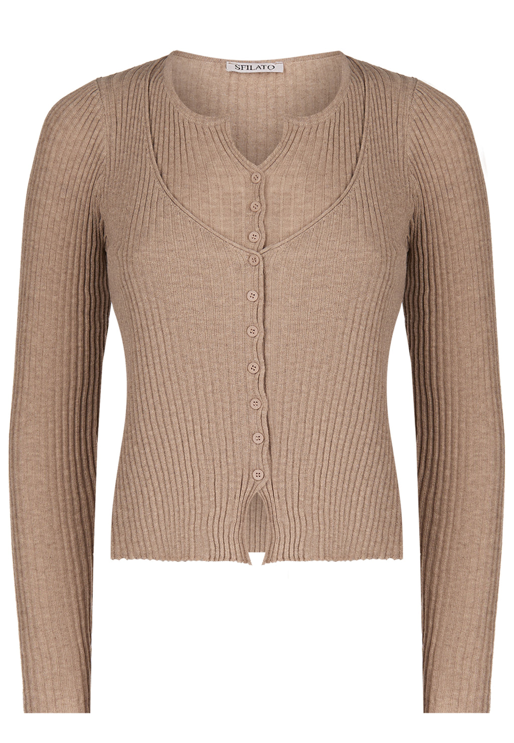 Brown Sfilato pullover - view 1