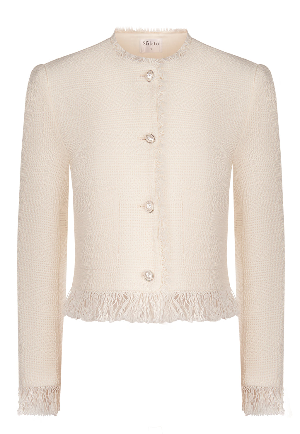 White and Gray Sfilato jacket - view 1