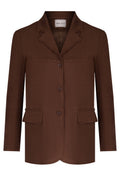 Brown Single-Breasted Tailored Jacket - view 1