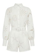 White Sfilato shorts suit