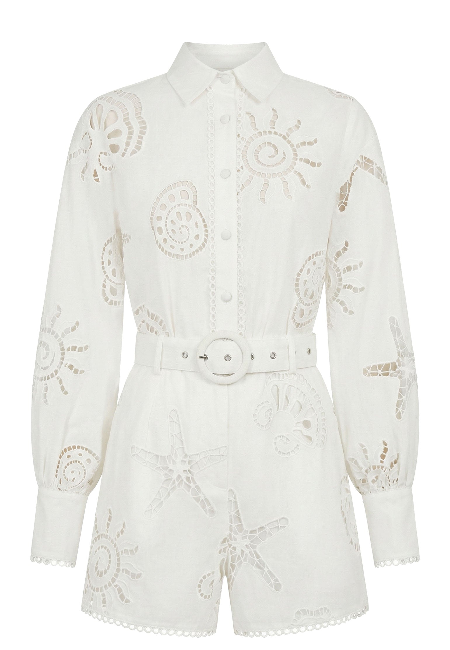 White Sfilato shorts suit