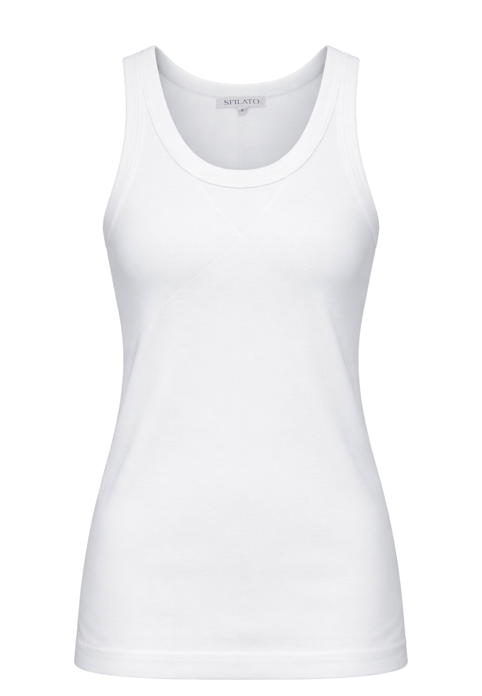 White Sfilato tank top