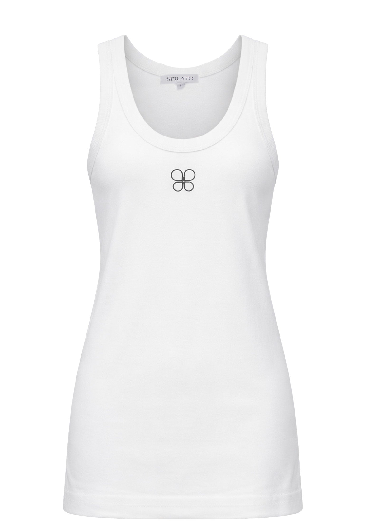 White Sfilato tank top