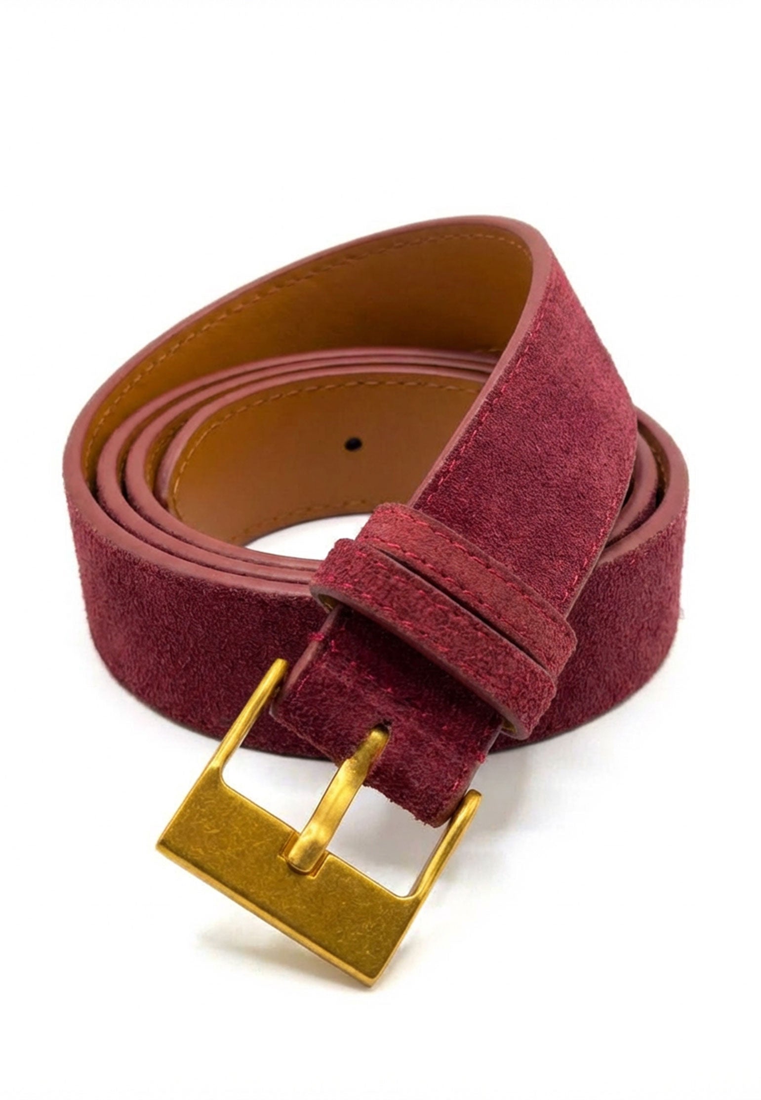 Brown and Burgundy Sfilato belt