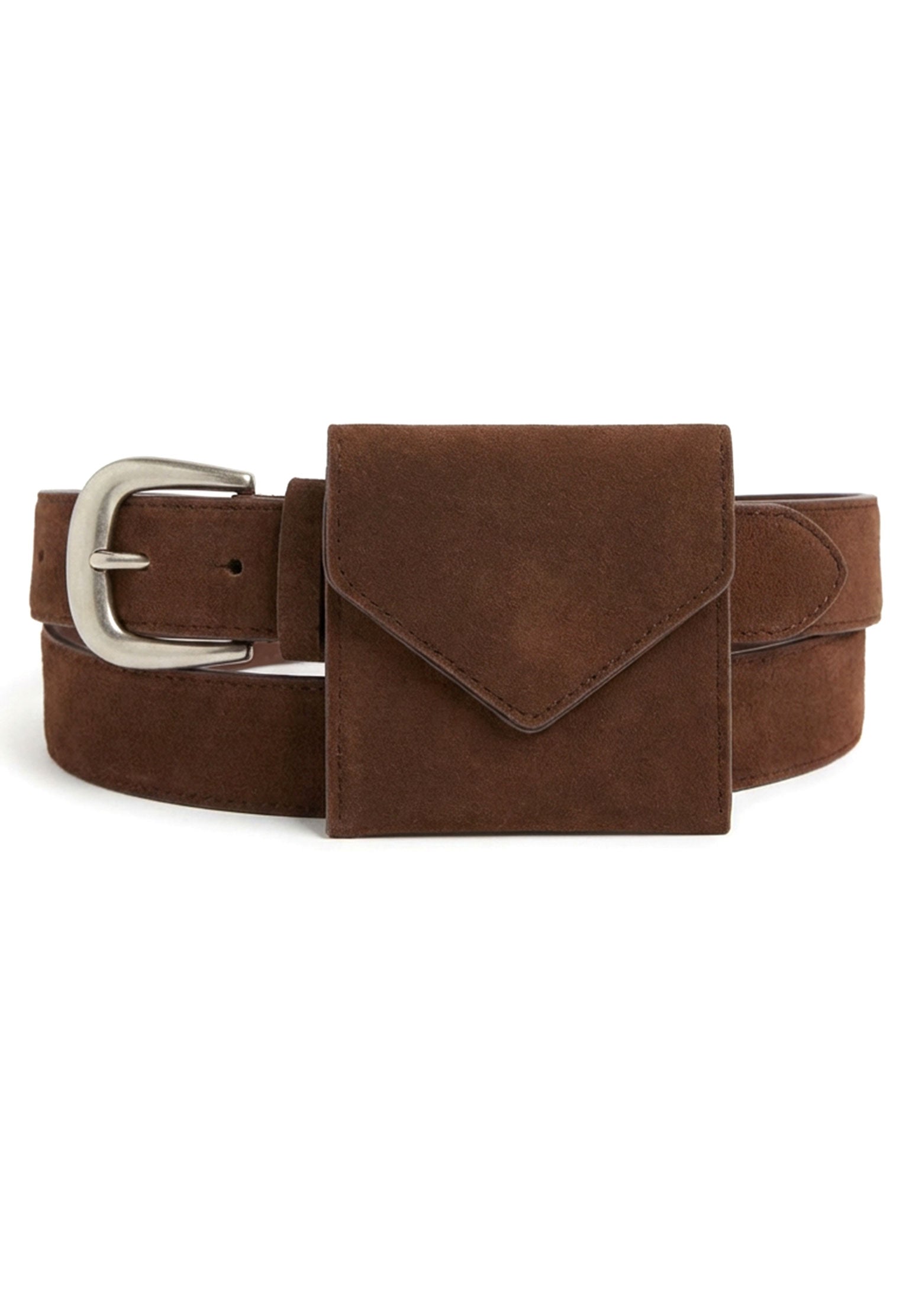 Brown Sfilato belt with pouch