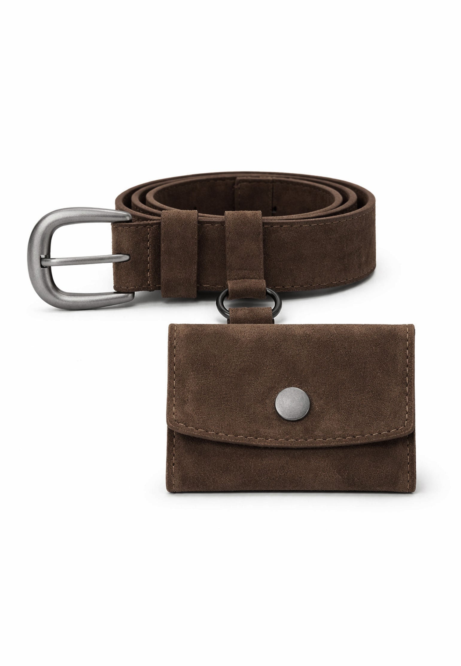 Brown Sfilato belt with pouch