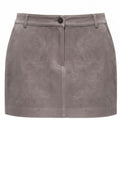 Taupe Suede Mini Skirt