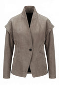 Taupe Asymmetric Tailored Blazer