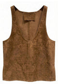 Brown Sfilato tank top