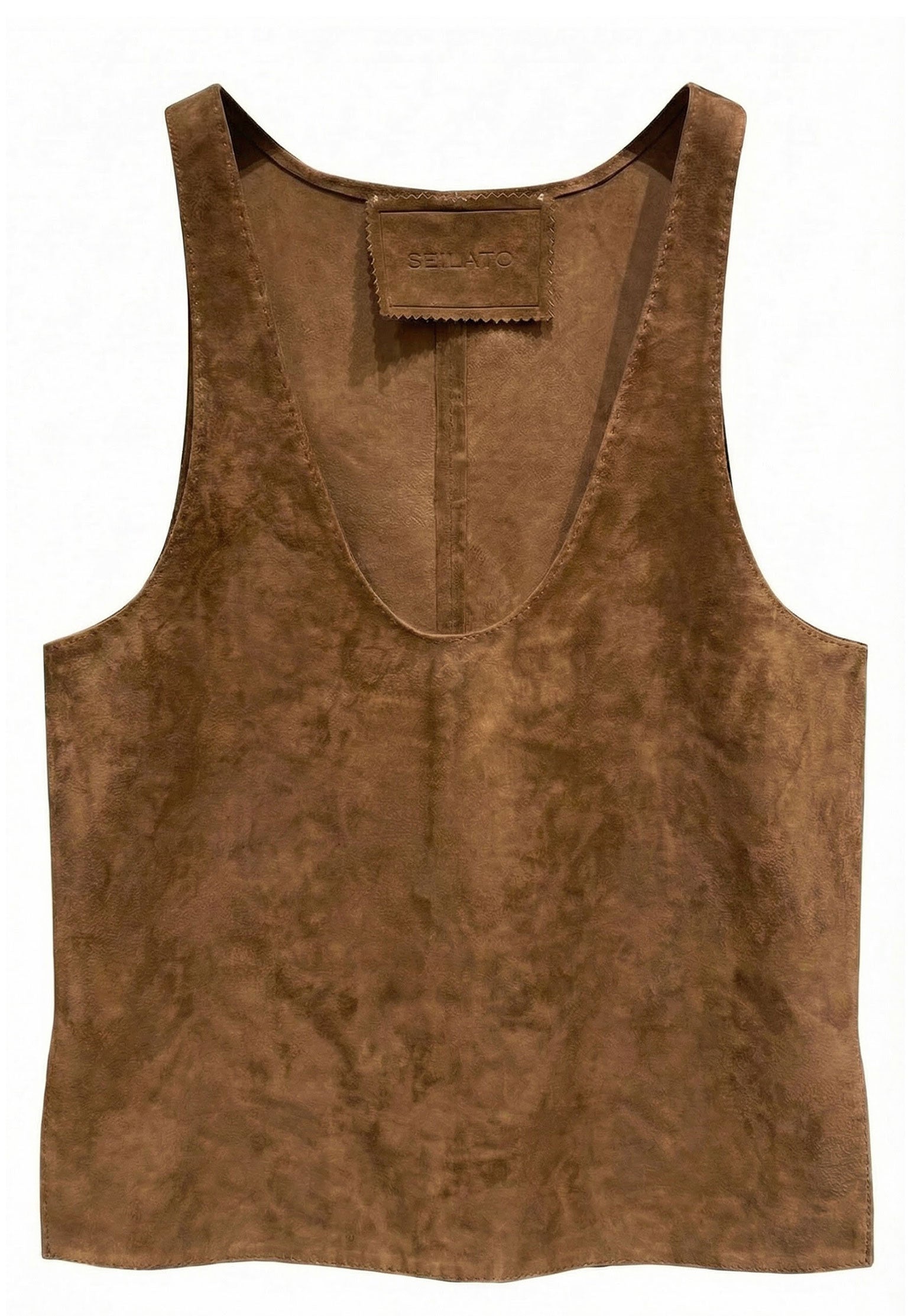 Brown Sfilato tank top
