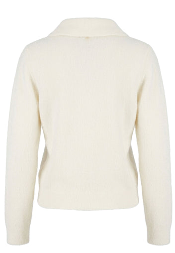 Ivory Tie-Neck Knit Sweater - view 2