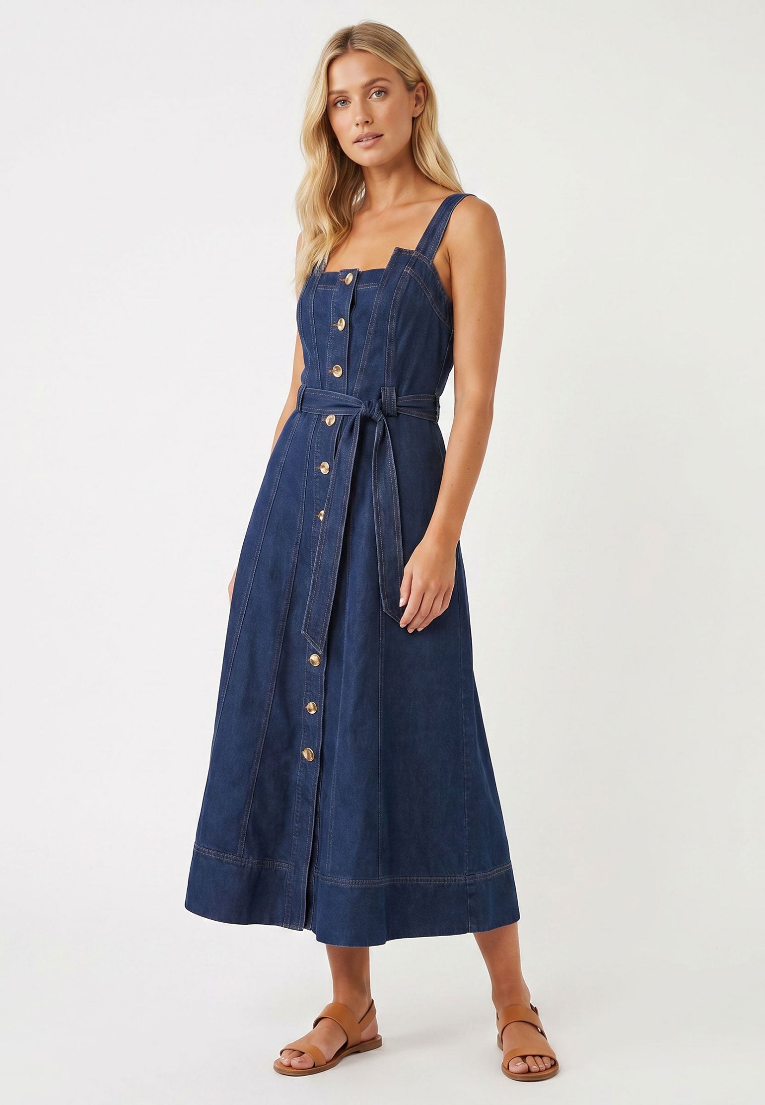 Navy Sfilato dress - view 3