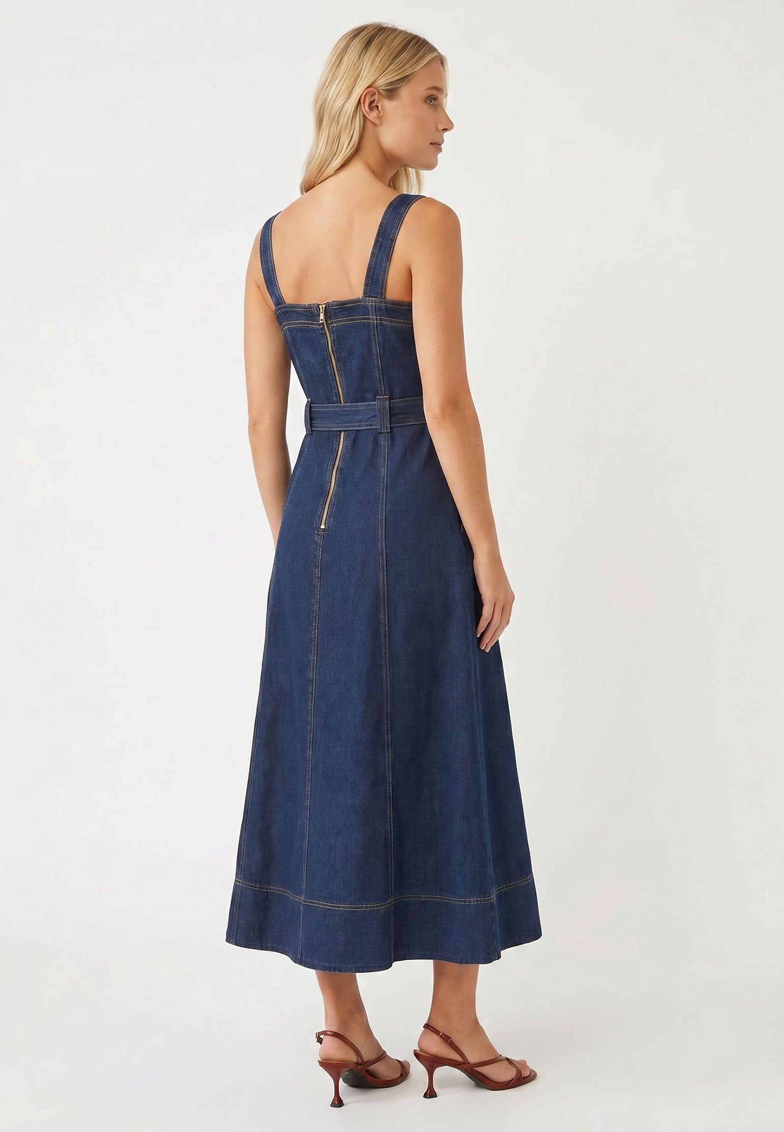 Navy Sfilato dress - view 2